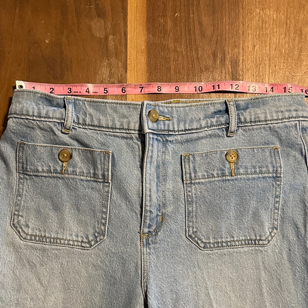 Ann Taylor Loft Palmer Wide Leg Crop Jeans in Light Vintage Indigo Wash 29/8 - Picture 5 of 7